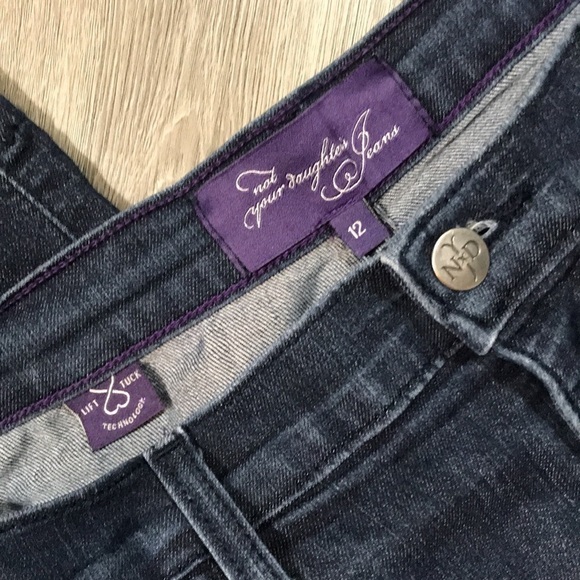 NYDJ Lift Tuck Technology Dark Wash Wide Leg Capri size 12 - Picture 6 of 9